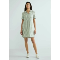 Kép 1/2 - OTLT LS_Yarn Dyed Linen Shirt Dress