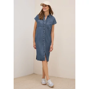 Kép 4/6 - Ruha - Denim Look Lyocell Dress 2506