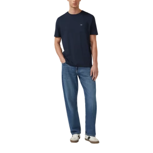 Kép 6/7 - T-shirt in flame yarn structure with breast pocket