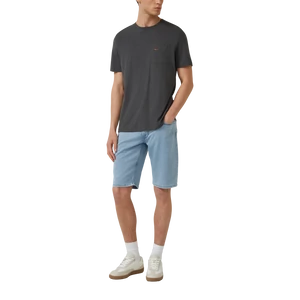 Kép 6/7 - T-shirt in flame yarn structure with breast pocket