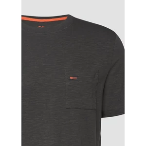 Kép 7/7 - T-shirt in flame yarn structure with breast pocket