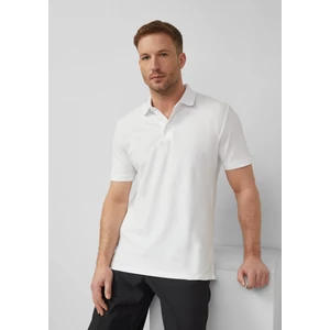 Kép 7/8 - Polo shirt in stretch cotton blend piqué