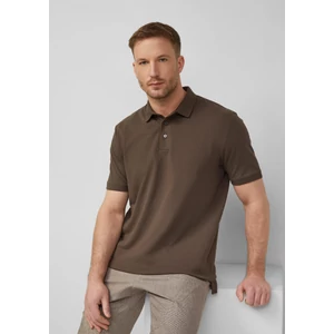 Kép 7/8 - Polo shirt in stretch cotton blend piqué
