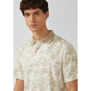 Kép 5/7 - Polo shirt with all-over print and flame yarn structure