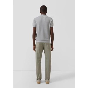 Kép 4/7 - Structured knitted polo shirt