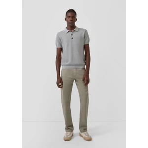 Kép 3/7 - Structured knitted polo shirt