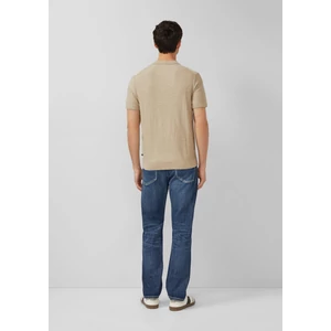Kép 4/8 - Knitted polo shirt with a flame yarn structure