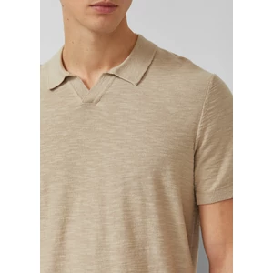 Kép 5/8 - Knitted polo shirt with a flame yarn structure