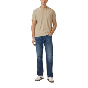 Kép 6/8 - Knitted polo shirt with a flame yarn structure