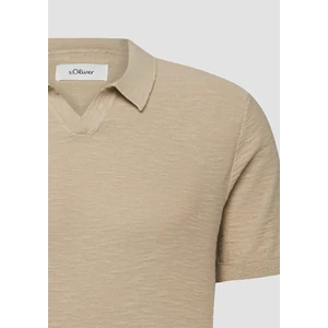Kép 8/8 - Knitted polo shirt with a flame yarn structure