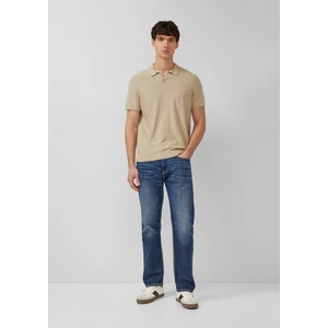 Kép 3/8 - Knitted polo shirt with a flame yarn structure