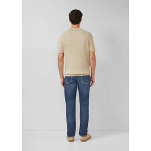 Kép 4/8 - Knitted polo shirt in a cotton-linen blend
