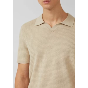 Kép 5/8 - Knitted polo shirt in a cotton-linen blend