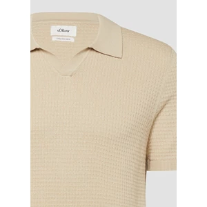 Kép 8/8 - Knitted polo shirt in a cotton-linen blend