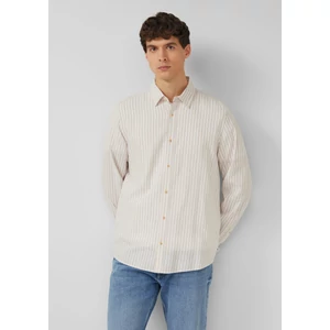 Kép 7/8 - Regular fit: linen blend shirt with stripes