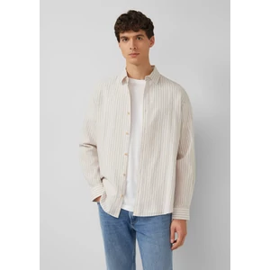 Kép 1/8 - Regular fit: linen blend shirt with stripes