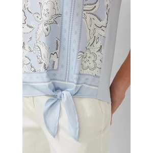 Kép 5/7 - Blouse shirt with bateau neckline and tie detail