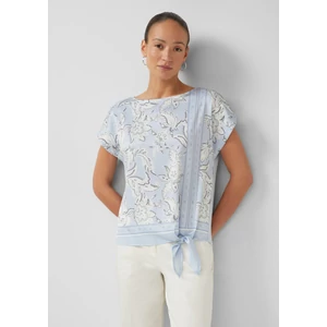 Kép 1/7 - Blouse shirt with bateau neckline and tie detail