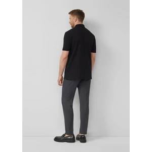 Kép 4/8 - Polo shirt in stretch cotton blend piqué