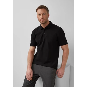 Kép 7/8 - Polo shirt in stretch cotton blend piqué
