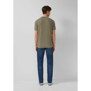Kép 4/7 - Knitted polo shirt with a flame yarn structure