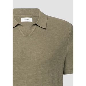 Kép 7/7 - Knitted polo shirt with a flame yarn structure