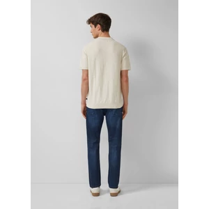 Kép 4/7 - Knitted polo shirt with a flame yarn structure