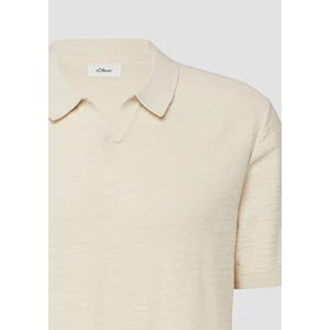 Kép 7/7 - Knitted polo shirt with a flame yarn structure