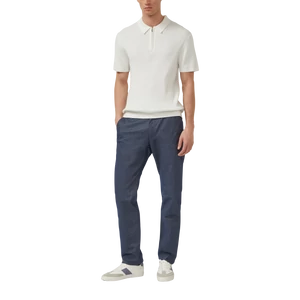 Kép 6/8 - Ribbed knitted cotton polo with zipper