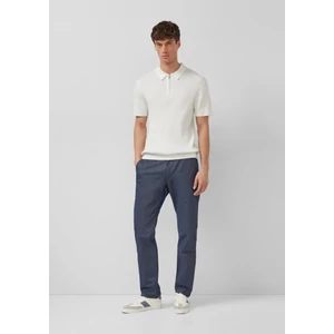 Kép 3/8 - Ribbed knitted cotton polo with zipper