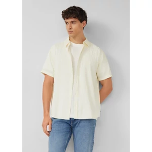 Kép 7/8 - Regular fit: short-sleeved shirt with textured stripes