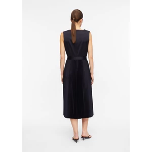 Kép 4/7 - Satin dress with pleated skirt