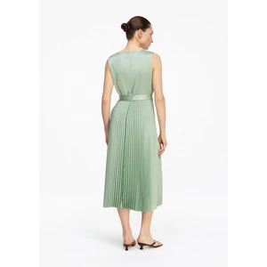 Kép 4/7 - Satin dress with pleated skirt