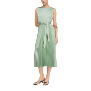 Kép 6/7 - Satin dress with pleated skirt