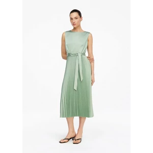 Kép 3/7 - Satin dress with pleated skirt