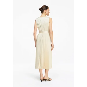 Kép 4/7 - Satin dress with pleated skirt