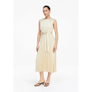 Kép 1/7 - Satin dress with pleated skirt