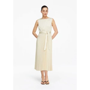 Kép 3/7 - Satin dress with pleated skirt