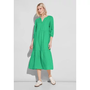 Kép 1/4 - OTLT LS_solid Linen Midi Ethno Dres 2404 SLE06