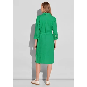 Kép 2/4 - Ruha - LS_solid Linen Shirt Dress 2404