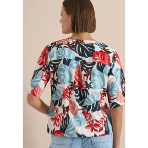 Kép 2/7 - Blúz - AOP Split Neck Blouse - 2606
