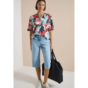 Kép 3/7 - Blúz - AOP Split Neck Blouse - 2606