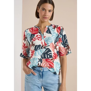 Kép 6/7 - Blúz - AOP Split Neck Blouse - 2606