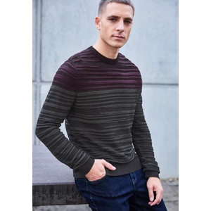 Kép 1/6 - Pulóver - Structured stripe pullover 2510
