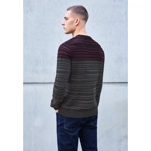 Kép 3/6 - Pulóver - Structured stripe pullover 2510