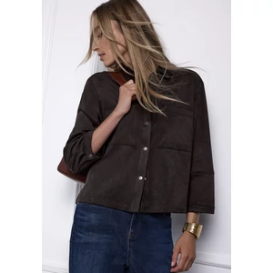 Kép 1/6 - Blúz - Velours shirtcollar blouse w p 2512