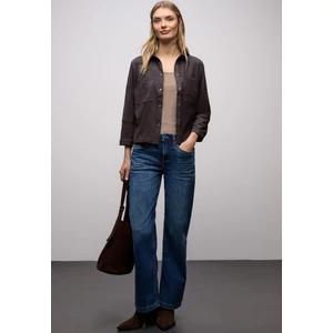 Kép 4/6 - Blúz - Velours shirtcollar blouse w p 2512