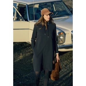 Kép 1/6 - Ruha - Solid Funnel Neck Dress 2601