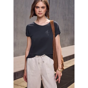 Kép 4/6 - Póló - QR_Studio_v-neck jersey slub s 2505