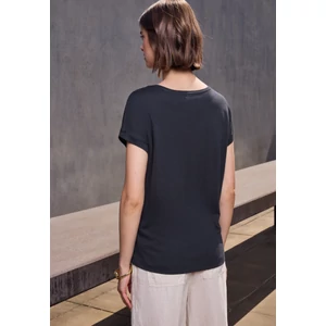 Kép 3/6 - Póló - QR_Studio_v-neck jersey slub s 2505